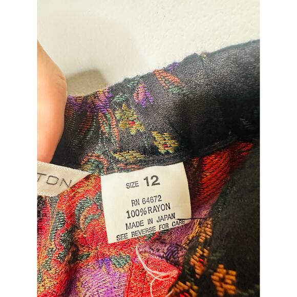 Vintage ANNE PINKERTON Floral Blazer Oversized Pants Set 90s Retro Size 12 - Picture 3 of 16